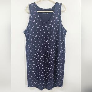 Athletic Knit Dress Blue Floral Size 2XL